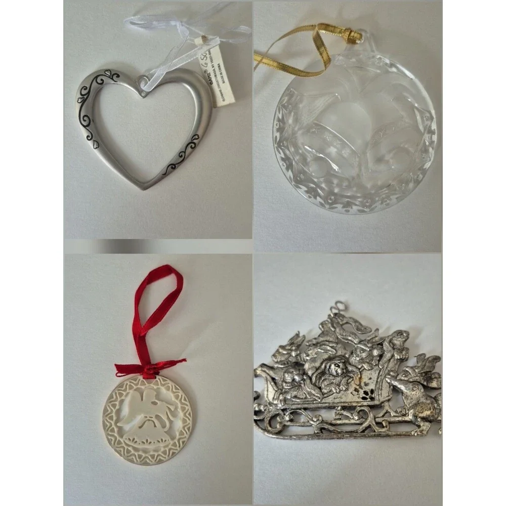 Lenox Mikasa Ganz & Arthur Court Bunnies Variety 4 Holiday Christmas Ornaments